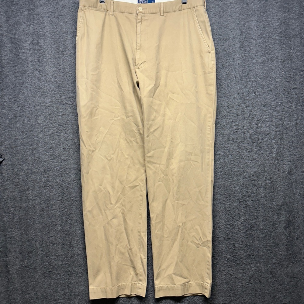 Polo‎ Ralph Lauren Mens Khaki Pants Size 36x32 Cotton Chinos Trousers Classic